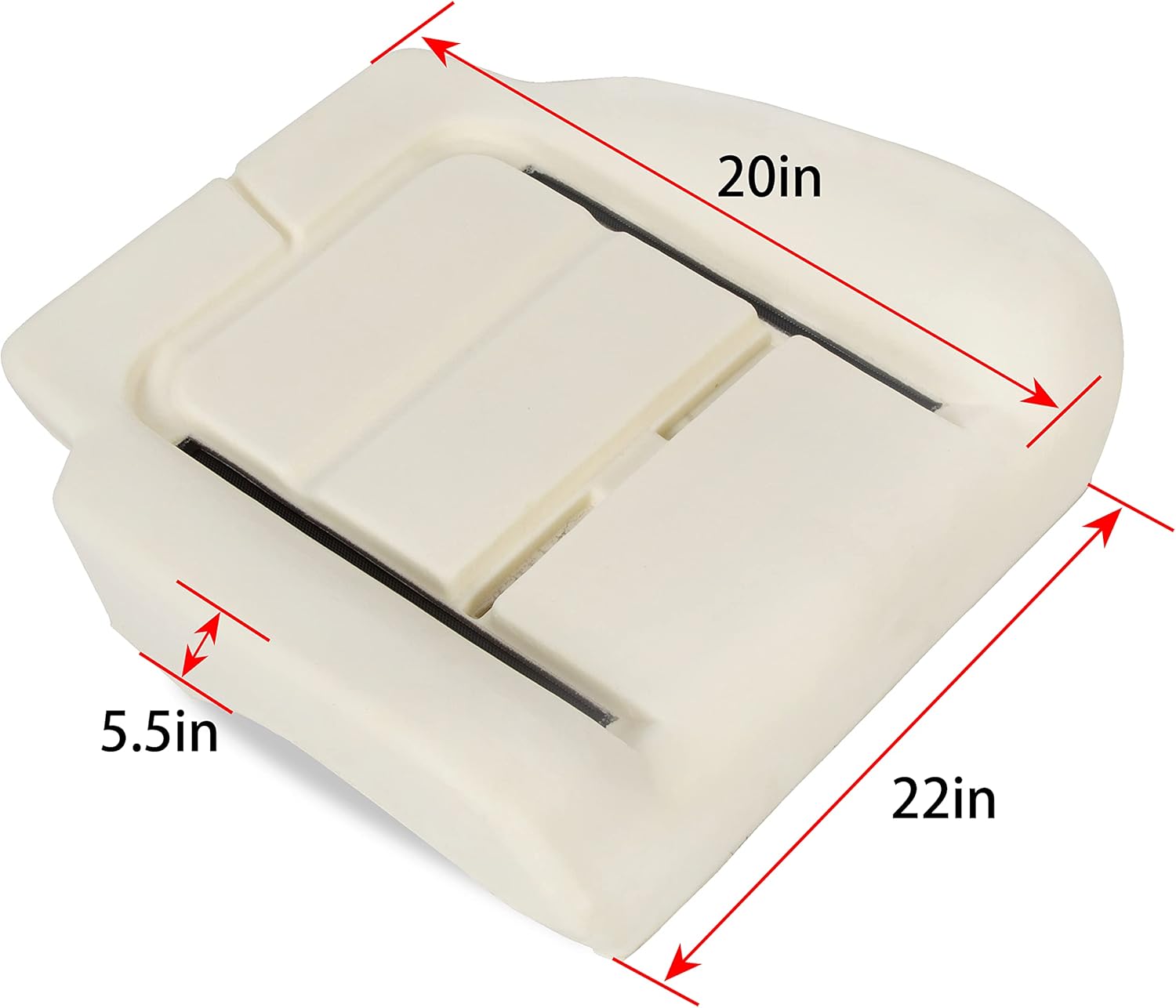 ECOTRIC Front Left Driver Seat Bottom Lower Cushion Pad Compatible with 2001-2007 Ford F250 F350 F450 Super Duty Replace For Part Number 1C3Z28632A23AA