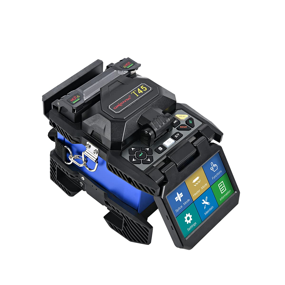 Optical Fiber Fusion Splicer Core Alignemnt Orientek T45 New Design Fusionadora Splicing Machine with Fiber Cleaver