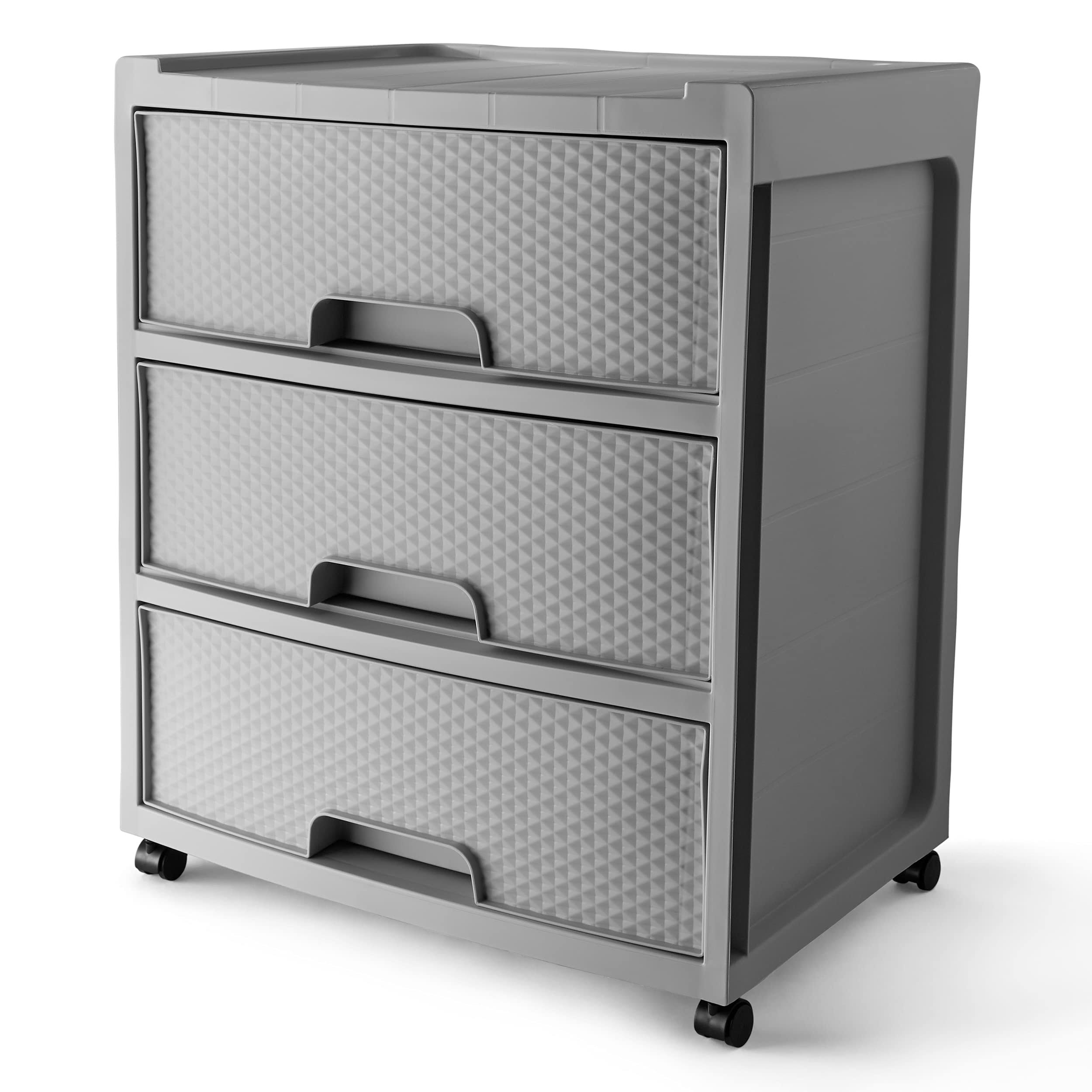 Mainstays 3-Drawer Soft Silver Rolling Storage Organizer Cart - Each