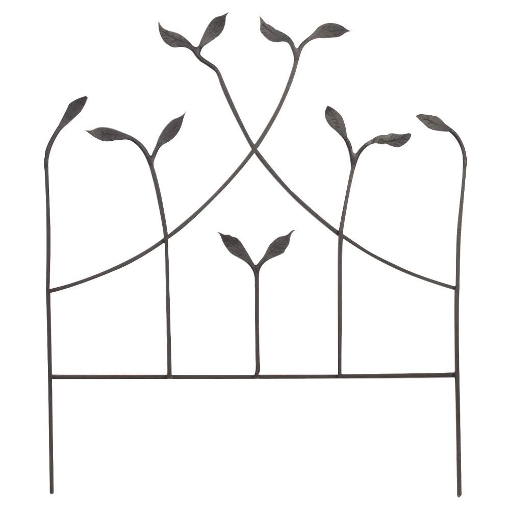 Panacea Products Forged Border Edge with Leaves, Black