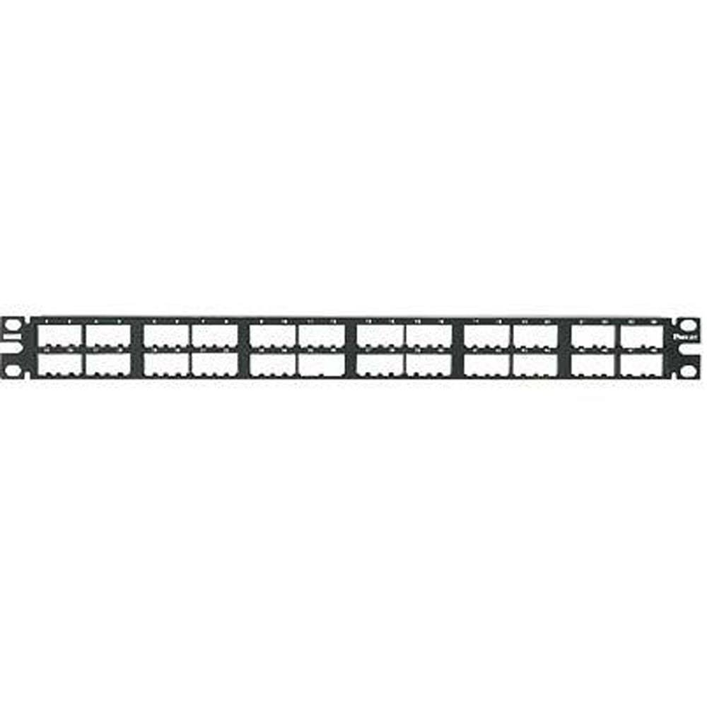 Panduit MINI-COM High Density Modular Patch panel - 1U - Black ABS plastic, cold-rolled steel - 48 ports