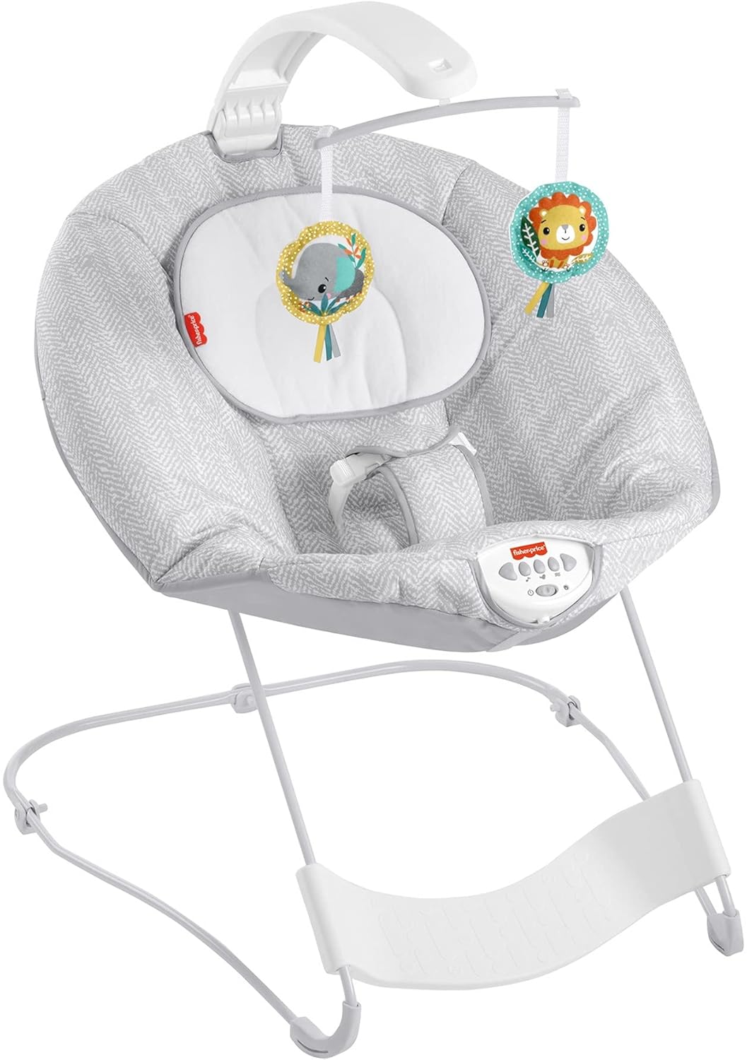 Fisher-Price See and Soothe Deluxe Bouncer Climbing Leaves, Portable Soothing Baby Seat with Vibrations and Music [Amazon Exclusive] Pack of 2