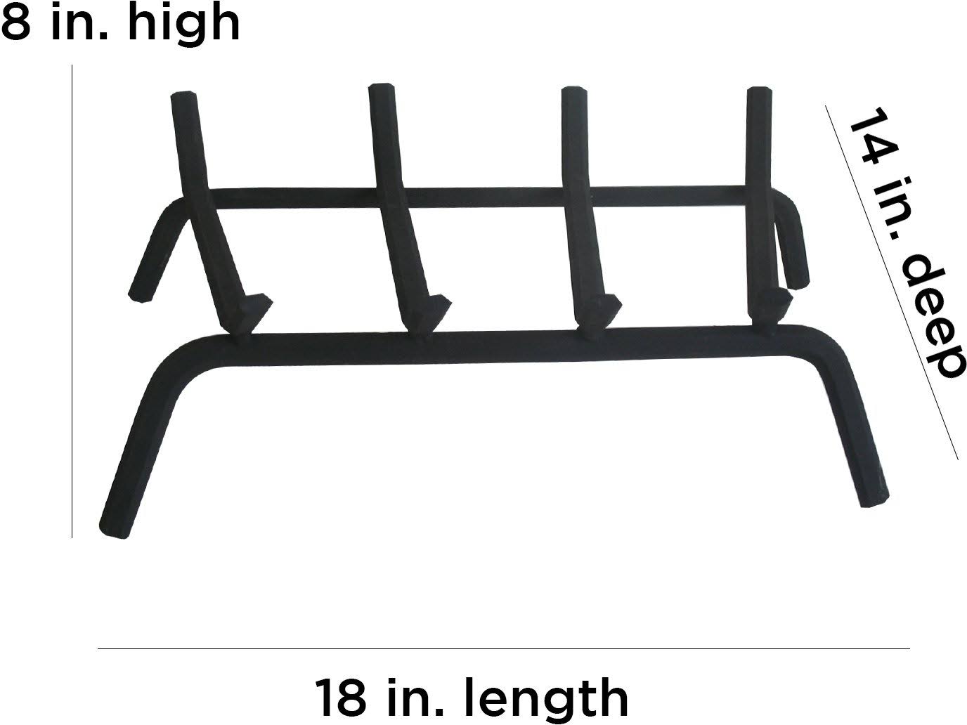 Panacea Products Corp 18x22 Black Wrought Iron Fireplace Grate 15450TV