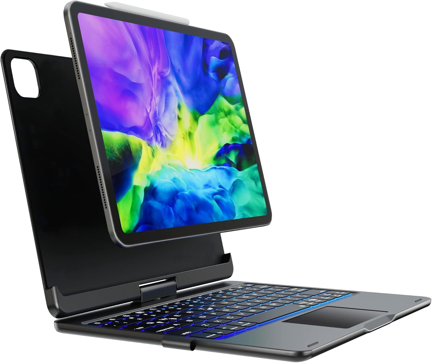 edaiser Swivel iPad Keyboard Case: for 10.9 inch iPad Air 5th 4th Generation 2022 2020 and iPad Pro 11 3rd 2nd 1st Gen 2021 2020 2018 New Magic Keyboard with Touchpad Wireless Backlit 360 Rotate Flip