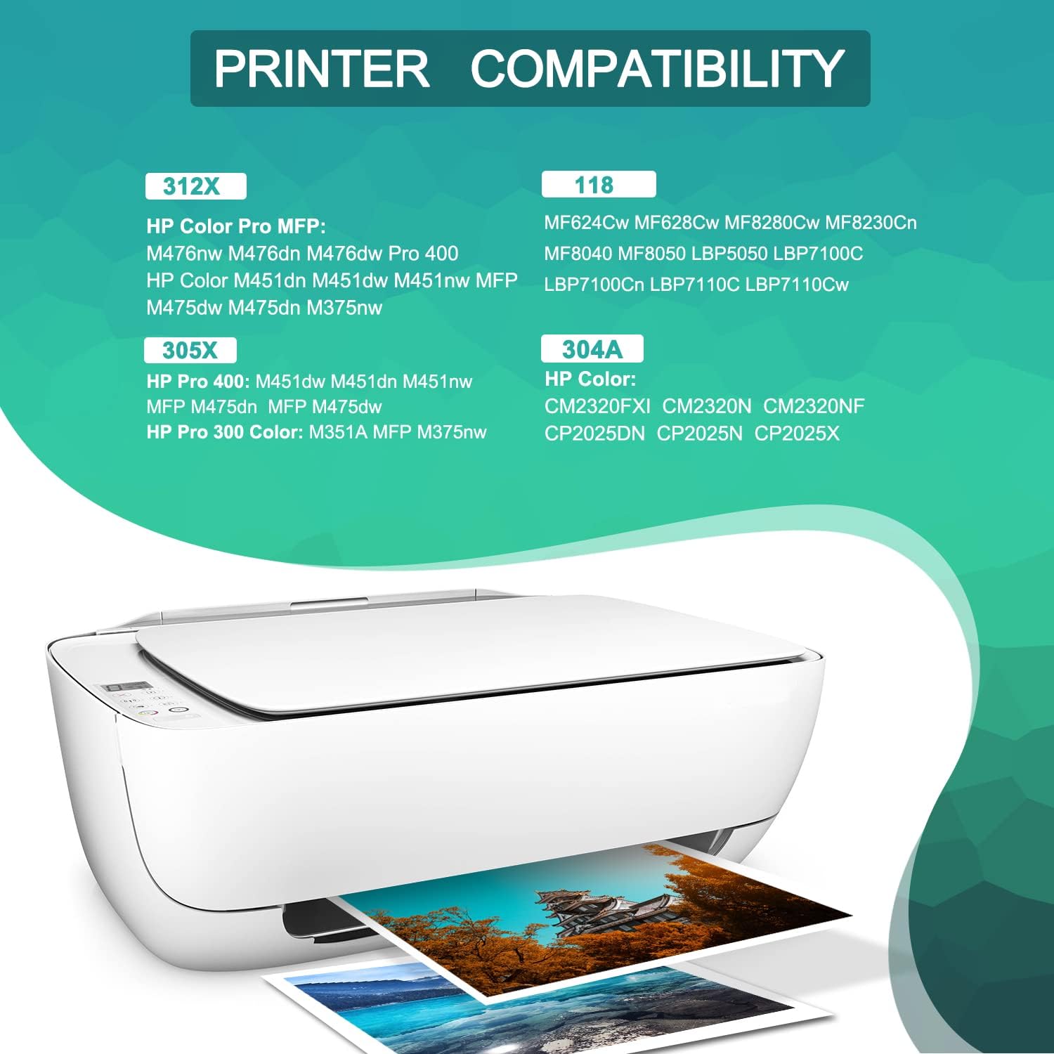 GREENBOX Compatible Toner Cartridge Replacement for HP 305X 305A for Pro 400 Color M451dw M451dn M451nw MFP M475dw M475dn M375nw Printer (1 Black, 1 Cyan, 1 Magenta, 1 Yellow) Pack of 2