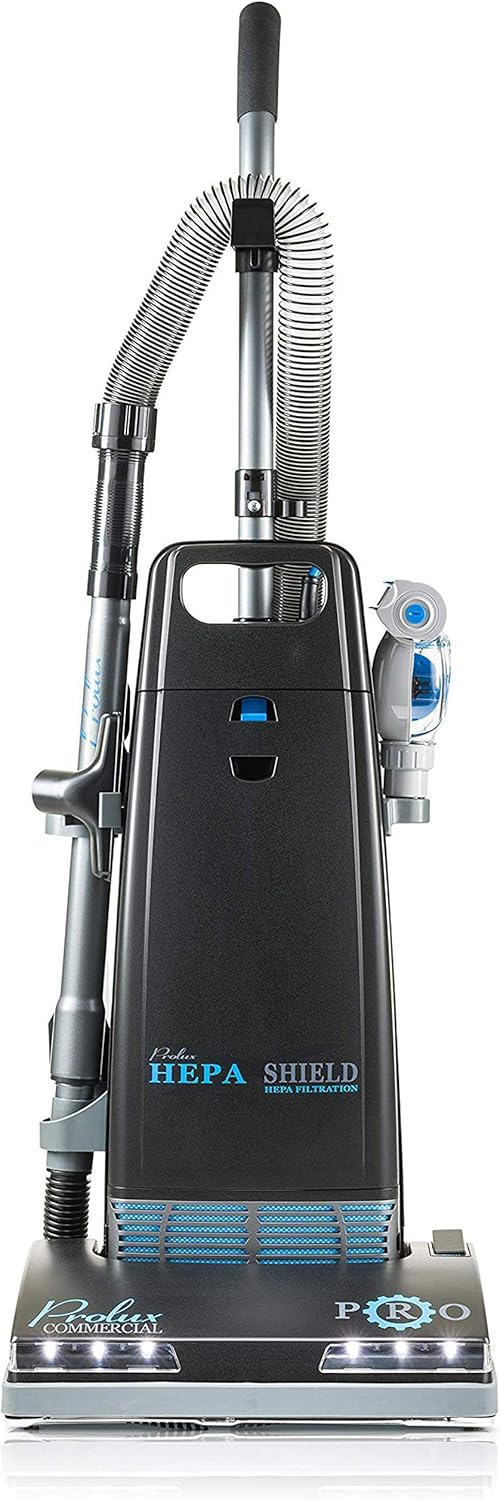 Prolux 8000 Upright Commercial Bagged Vacuum Cleaner - Sealed HEPA Filtration with On Board Tools - Industrial Vacuums for Janitors, Maids and Office Cleaners