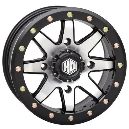 STI HD9 Beadlock 14x7 ATV/UTV Wheel - Matte Black/Machined (4/137) 6+1 [14hb908]