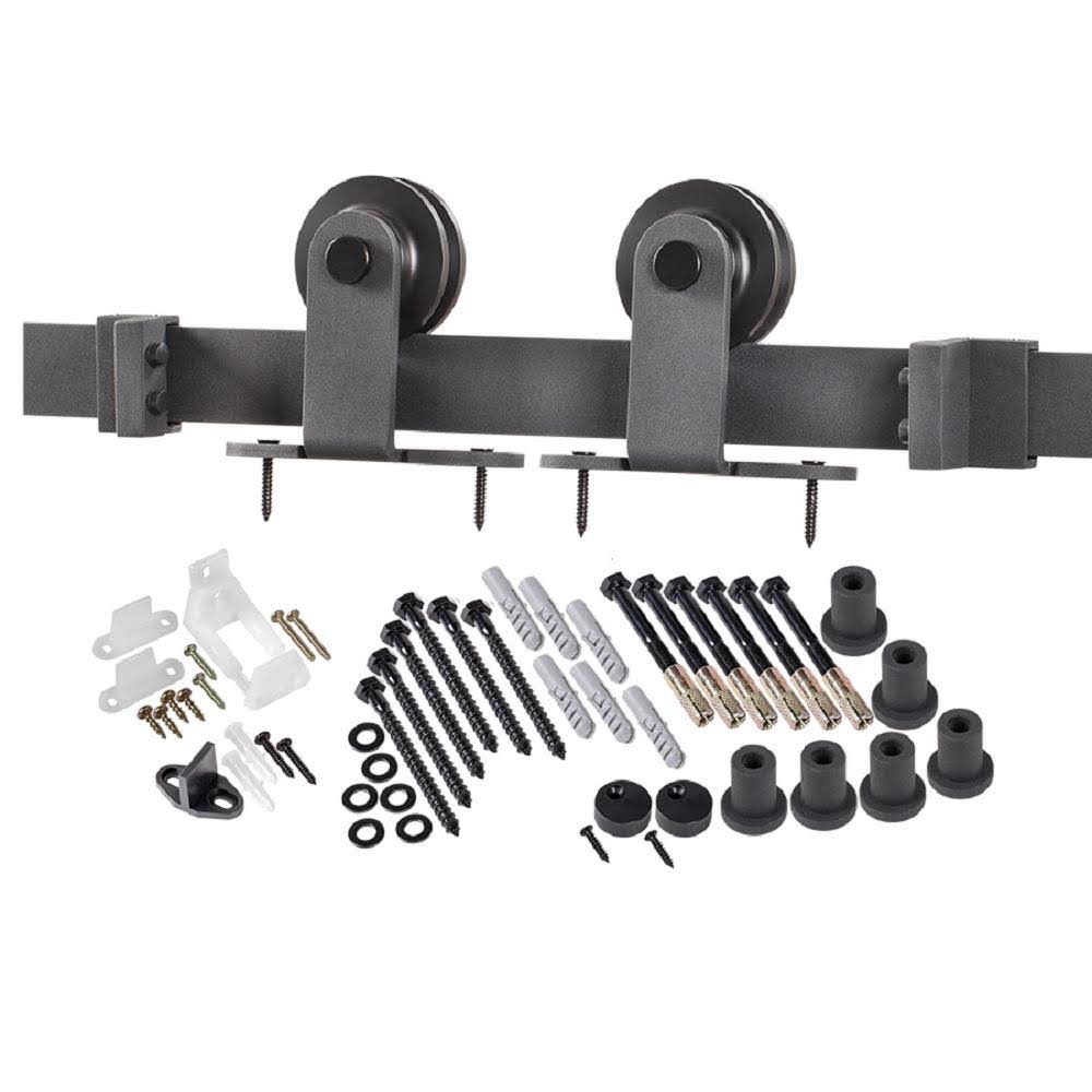 Renin 8116022 Door Barn Hardware Kit - Matte Black