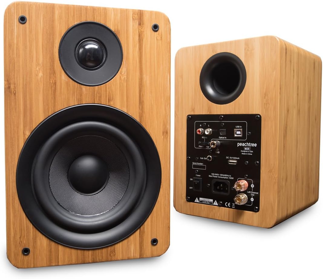 Peachtree Audio M25 Powered Speakers (Pair) - Piano Black