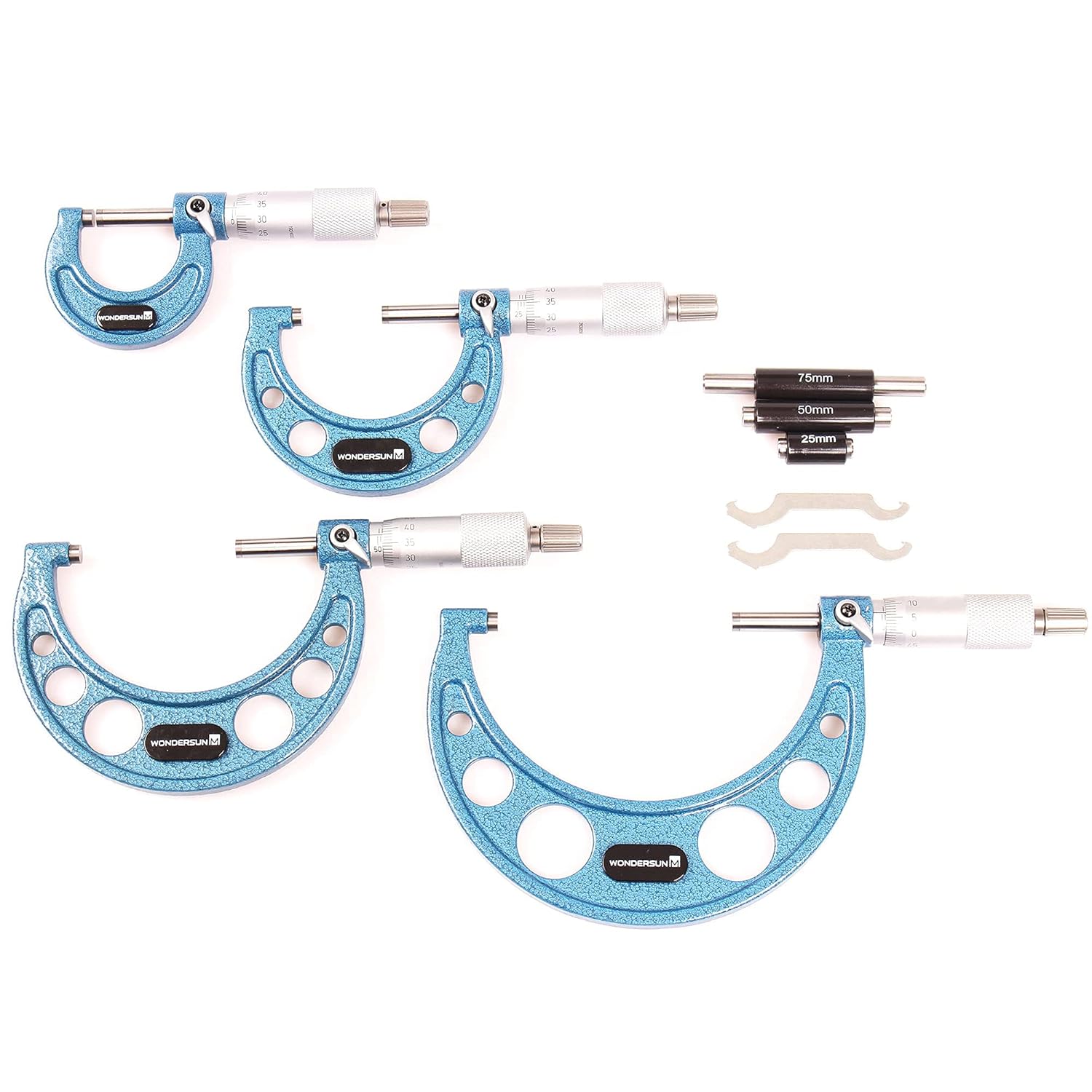 4 Pcs Professional Premium Outside Micrometer Precision Machinist Tool Set 0-1