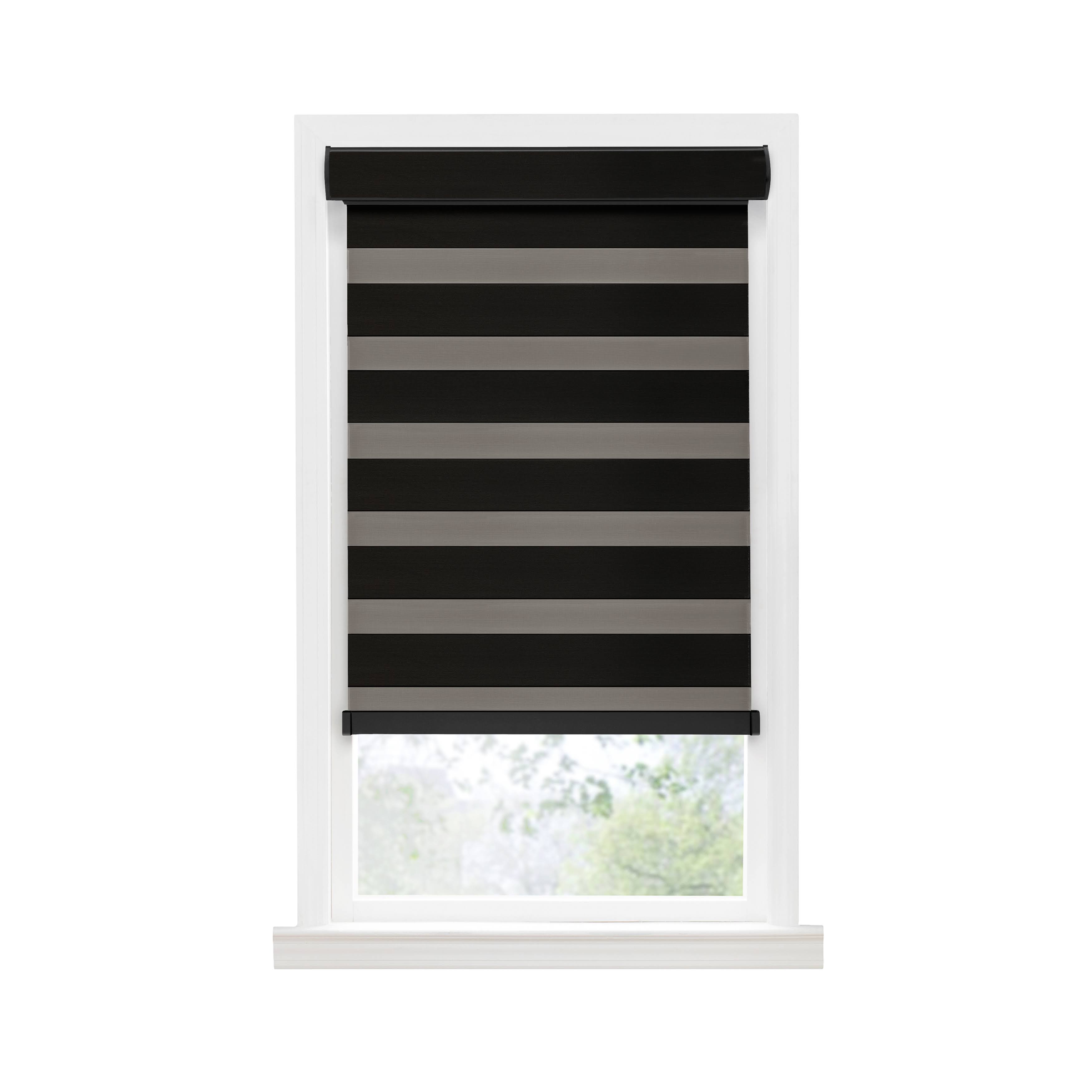 Achim Cordless Celestial Room Darkening Double Layered Shade, Black