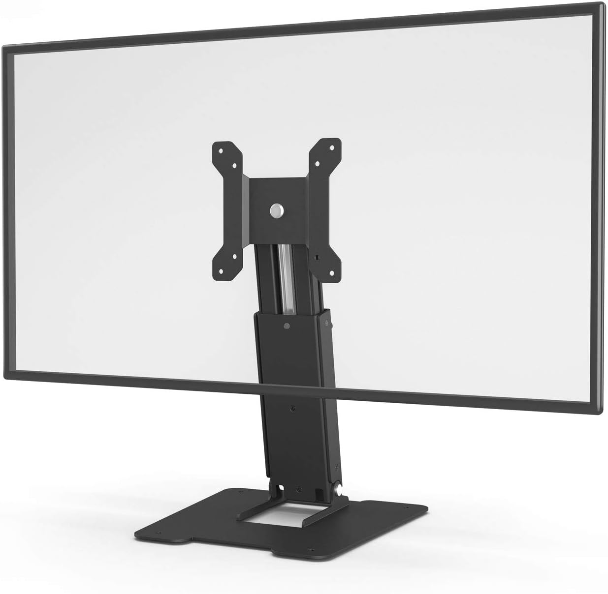 Wearson Folding Monitor Stand - Height Adjustable Vesa Monitor Stand, Tilt, Rotation Free Standing Low Profile Desk Mount for Single Monitor up to 28 inch Screens Upgrade WS-03T Pack of 2