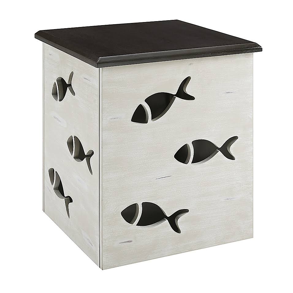 Powell Greta Fish Accent Table in Cream