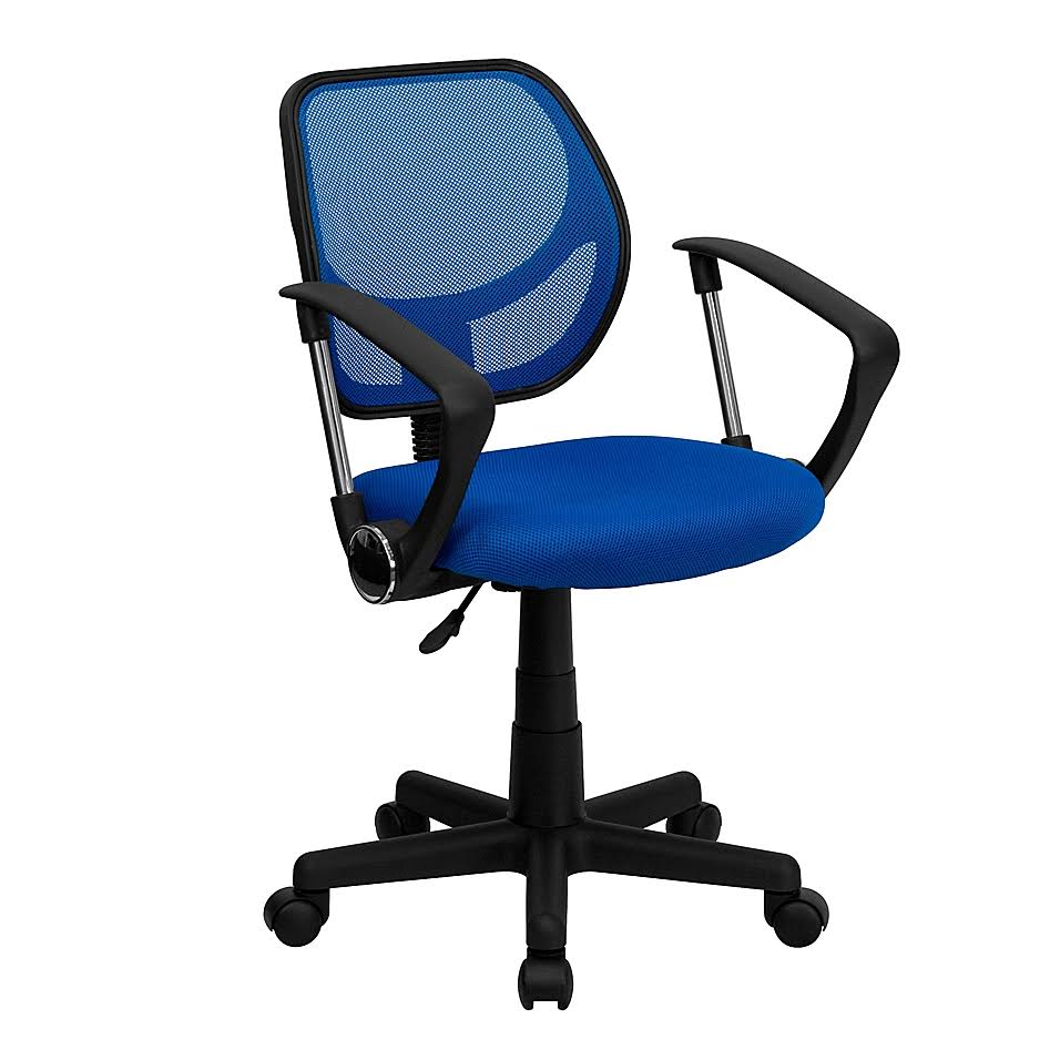 Flash Furniture Mesh Low Back Swivel Task Chair in Blue