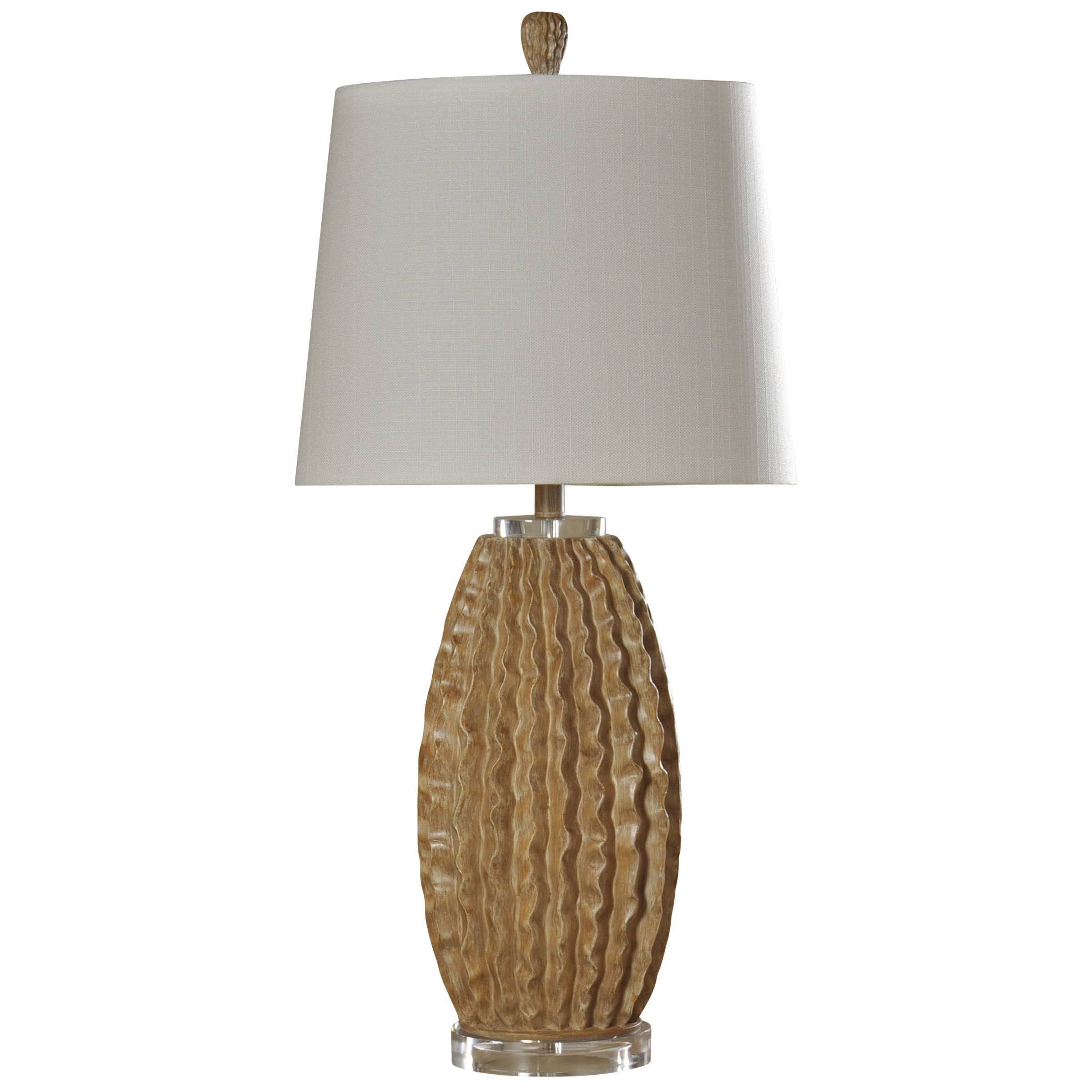 Gwg Outlet Accent Table Lamp in Washed Pine Finish