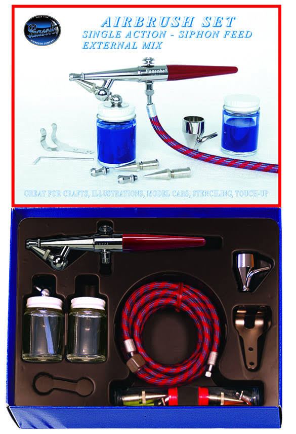 Paasche HS-SET Single Action Siphon Feed Airbrush