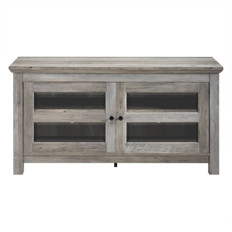 Delacora WE-BDQ44CFD 44x22 Wide Laminate and Wood Media Cabinet Gray Wash