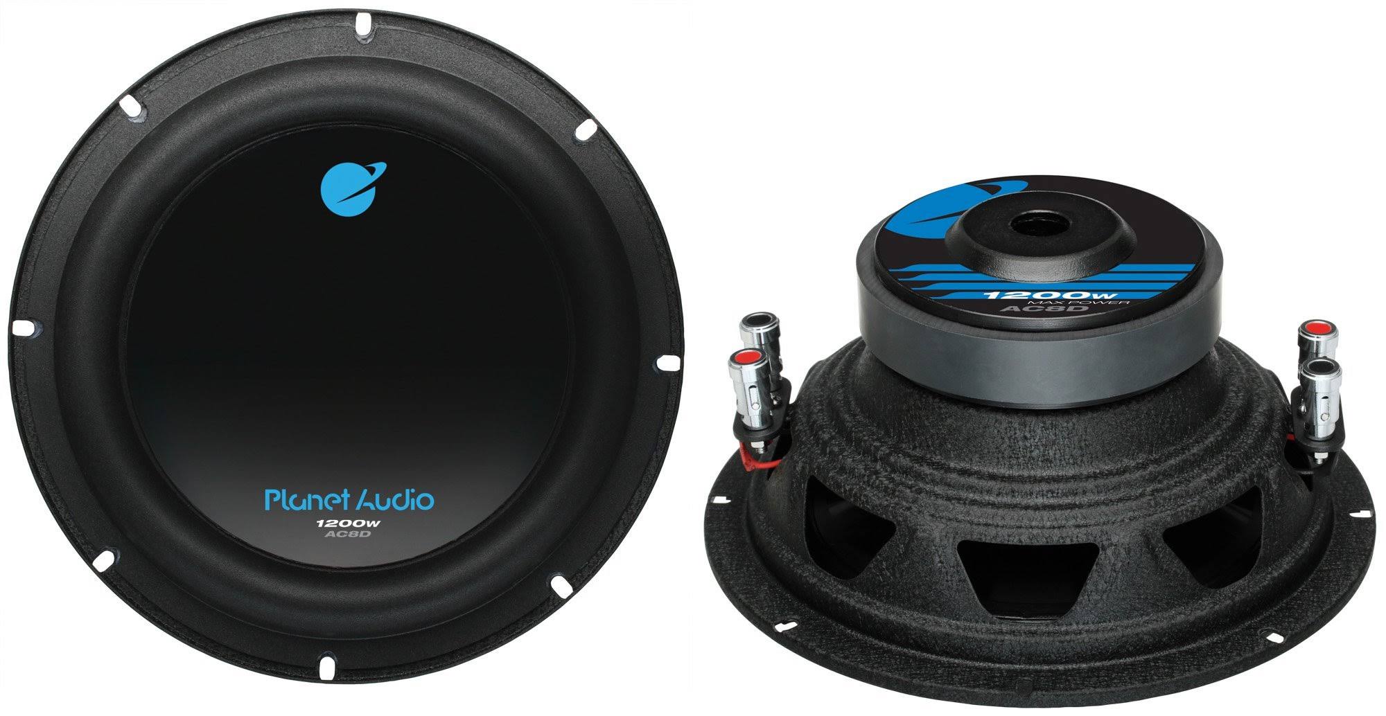 2) Planet Audio Ac8d 8x22 2400W DVC 4-Ohm Car Subs Subwoofers Poly Injection