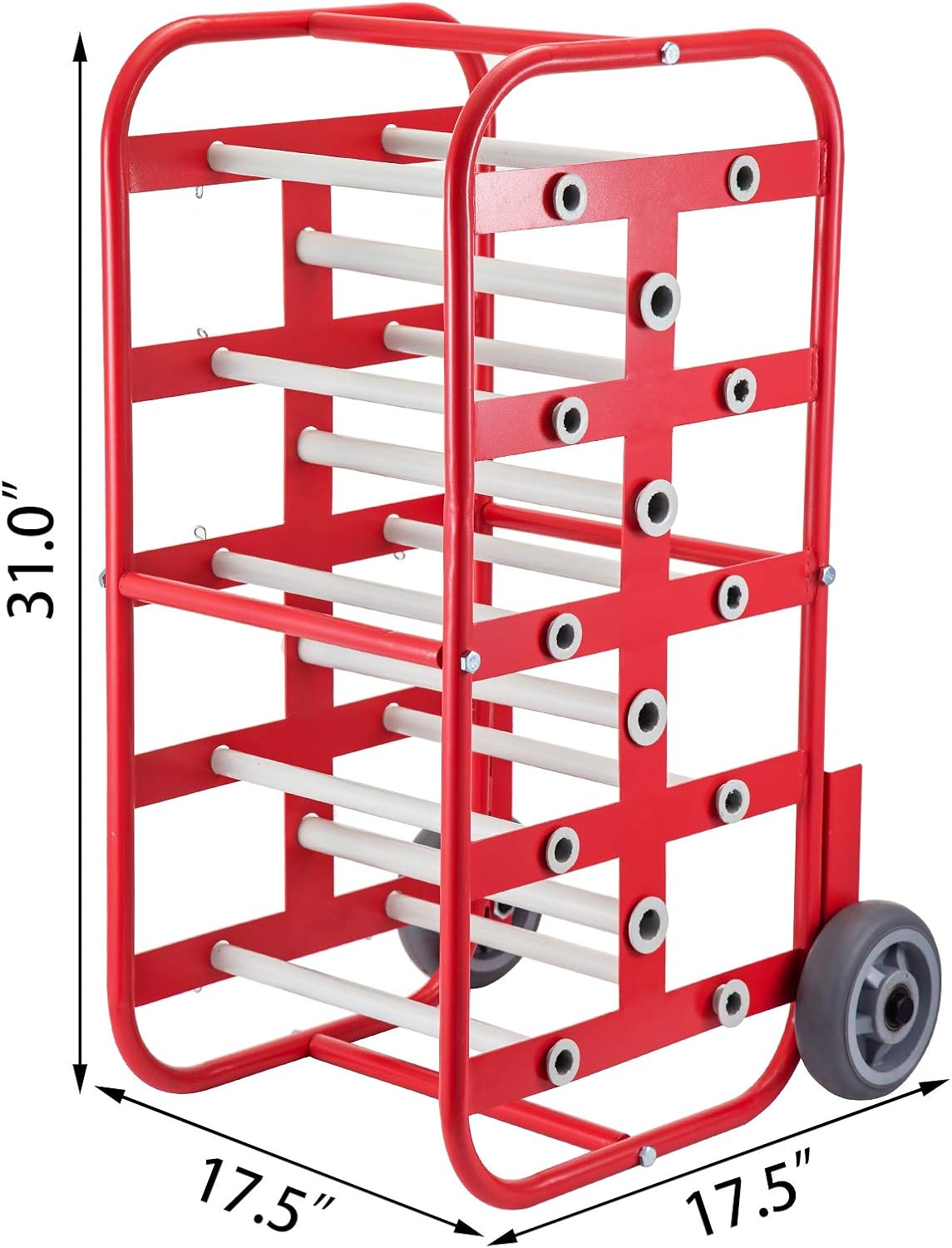 BestEquip Wire Reel Caddy 1Inch & 4/5Inch Axles Wire Spool Rack 43Inch x15Inch x17Inch Wire Caddy Multiple Axles Cable Spool Holder & Dispenser Wire Reel Distribution Storage for Workplace Efficiency