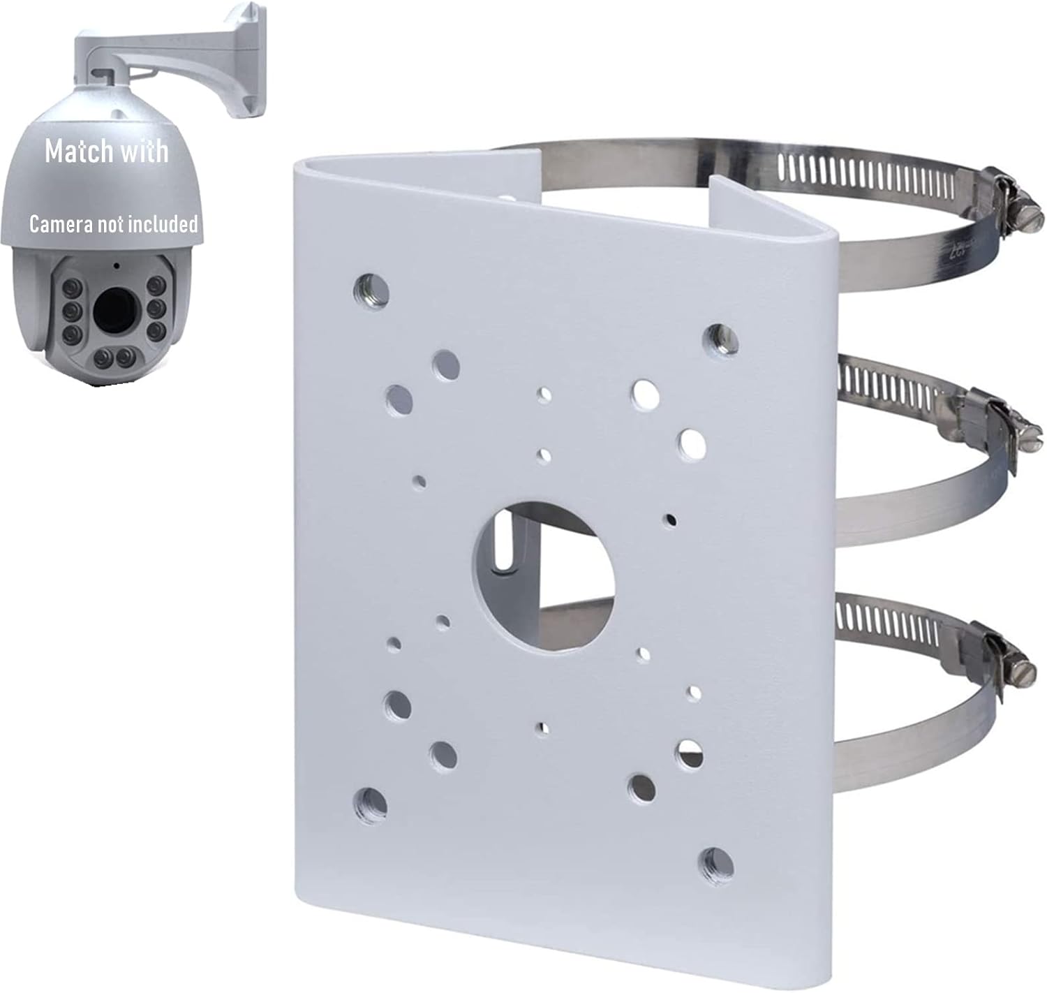 BeElion Pole Column Vertical PTZ Dome Camera Wall Loop Mounting Bracket for CCTV Dahua Wall Mounts Security Surveillance Cameras