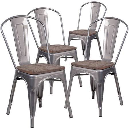 Breakwater Bay Ketchum Stackable Dining Chair (Set of 4), Red