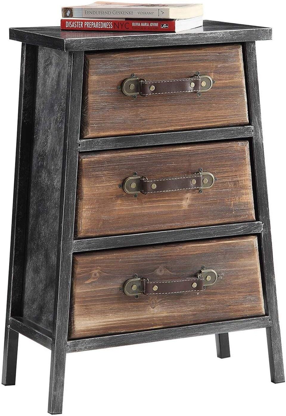 4D Concepts Urban DRAWER, Black/Grey/Natural distressed wood