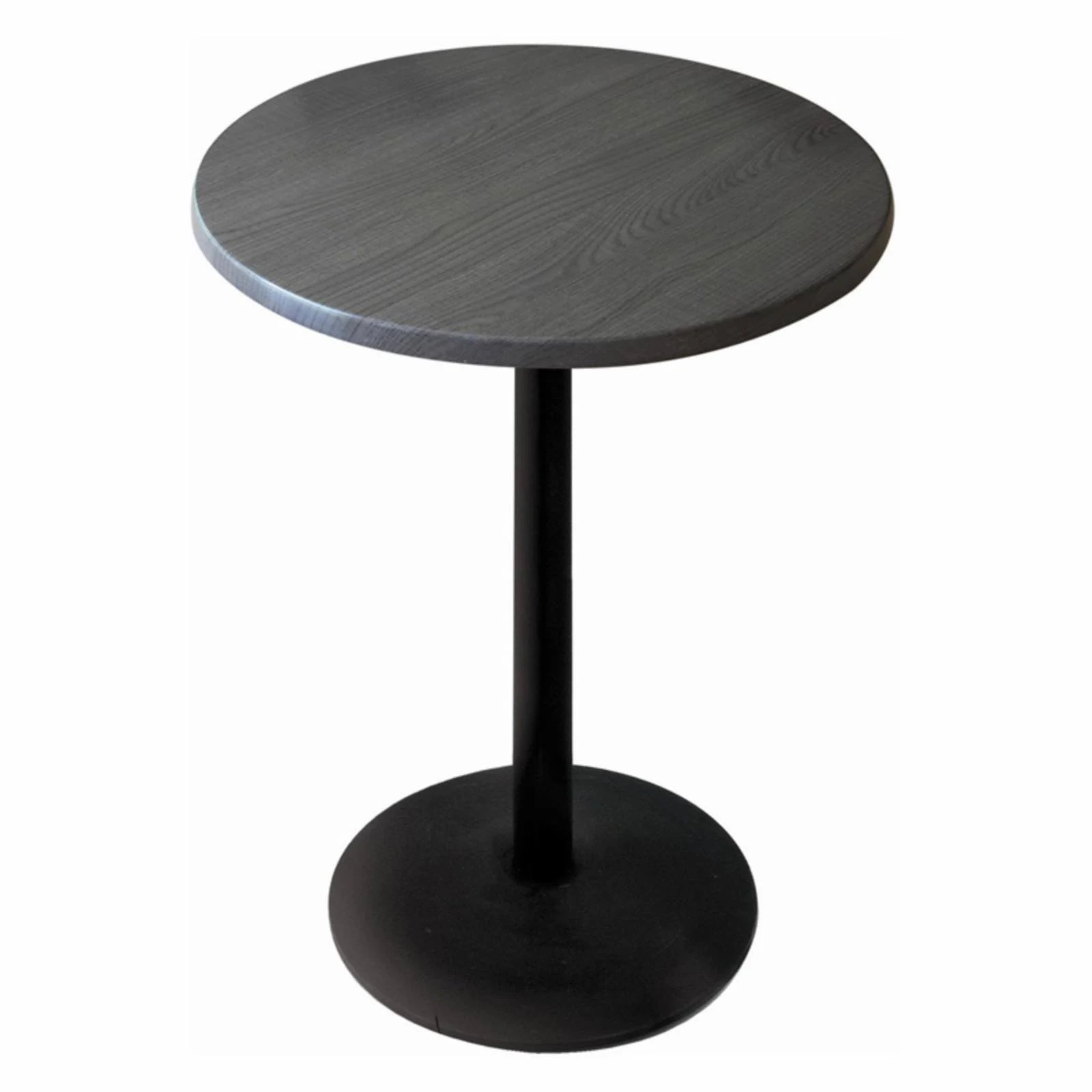 Holland Bar Stool 30x22 OD214 Black Table with 30x22 Diameter Indoor/Outdoor Charcoal Top