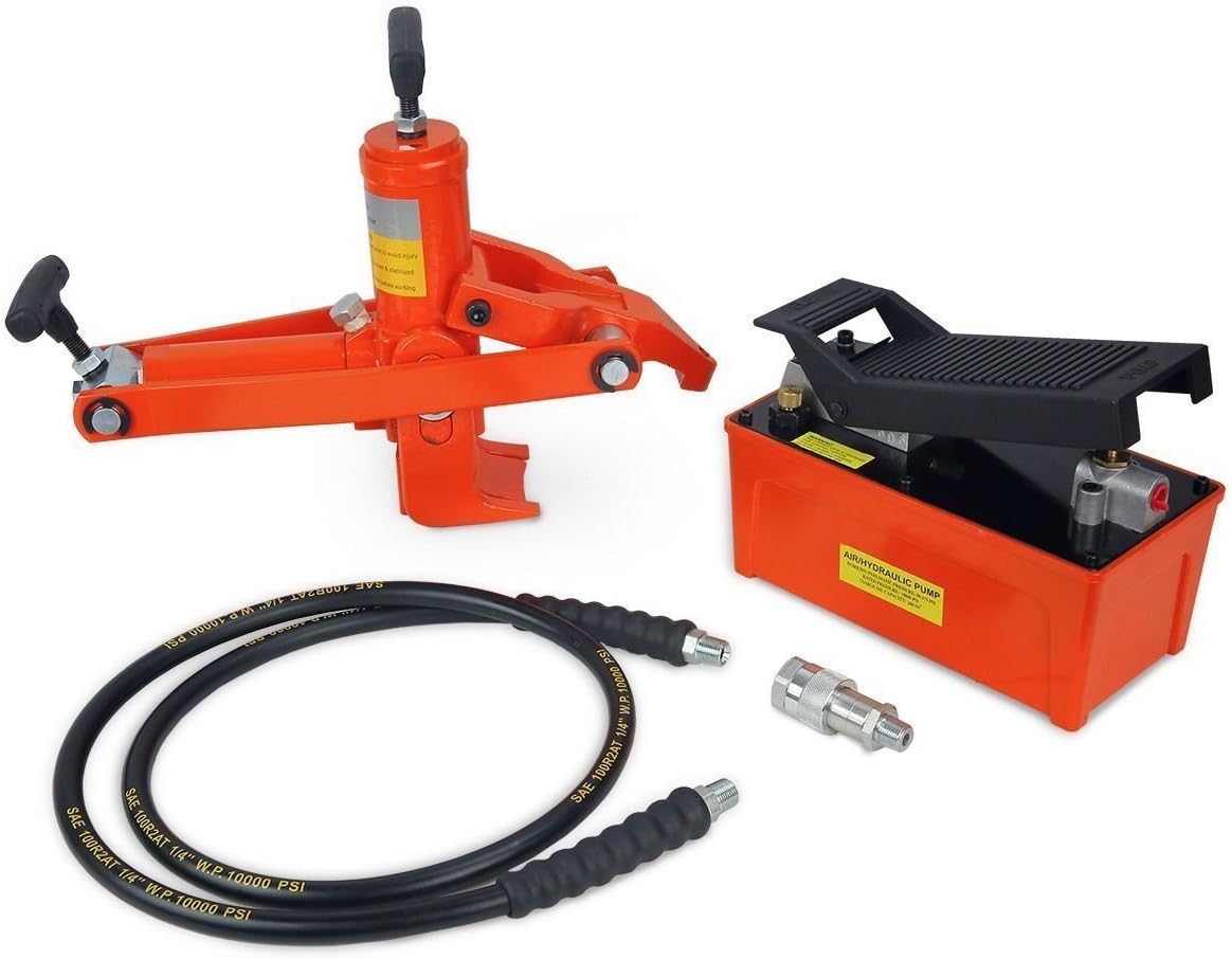 STKUSA Stark Bead Breaker 10000PSI Hydraulic Bead Breaker for Tractor Truck Tire Bead Breaker with Hydraulic Metal Foot Pump and Air Hose, Hydraulic Bead Breaker
