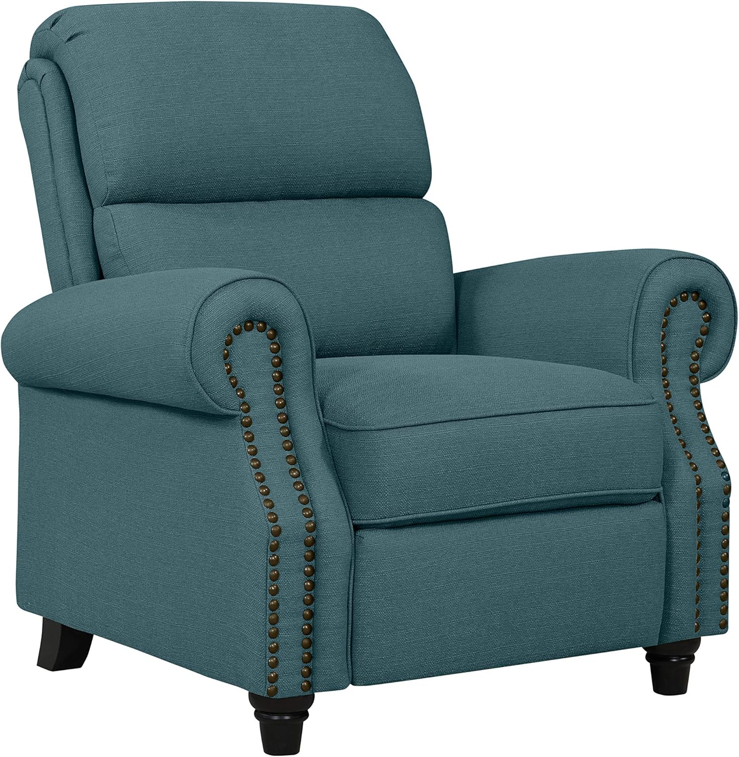 Domesis Cortez - Linen Push Back Recliner Chair, Barley Tan