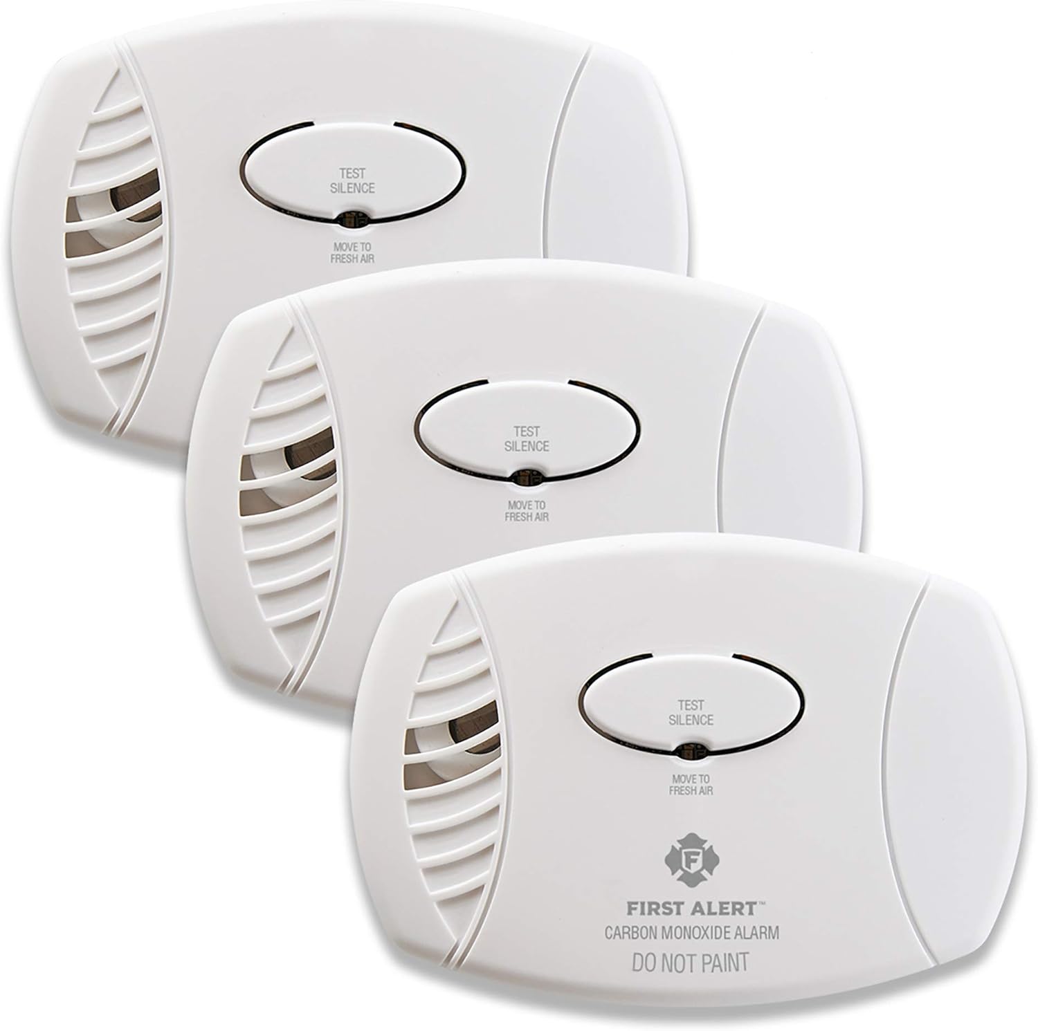 FIRST ALERT Plug-In Carbon Monoxide Detector with Battery Backup, 3-Pack, CO605