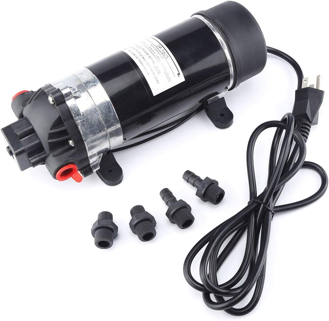 BACOENG 160PSI High Pressure Water Diaphragm Pump , Misting Booster Pump Sprayer for Caravan/RV/Boat/Marine Pack of 2