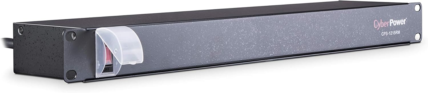 CyberPower CPS1220RMS Surge Protector, 120V/20A, 12 Outlets, 15ft Power Cord, 1U Rackmount