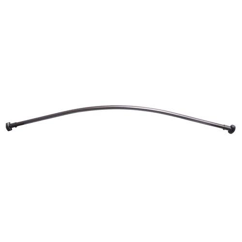 Barclay 48x22 Curved Shower Rod with Rectangular Flanges in Black, SKU: 7120-48-BL