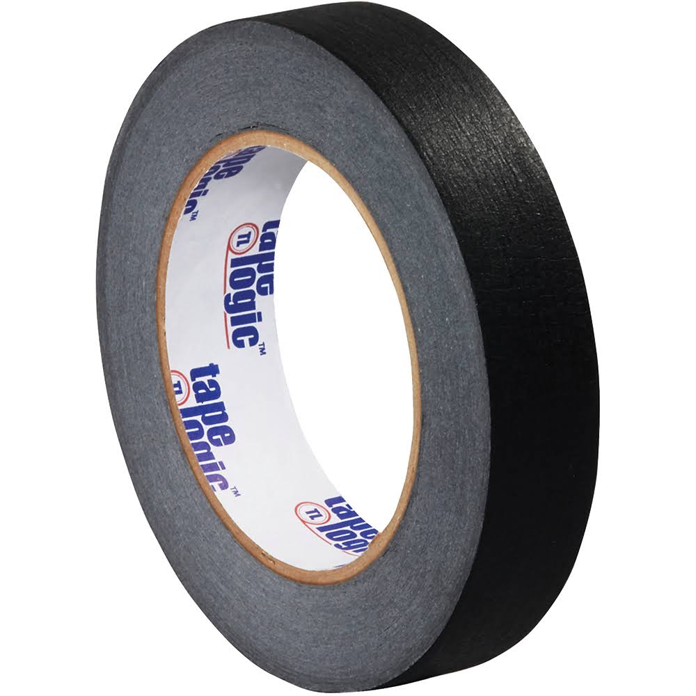 Tape Logic Masking Tape, 1x22 x 60 yds., Black, 12/Case