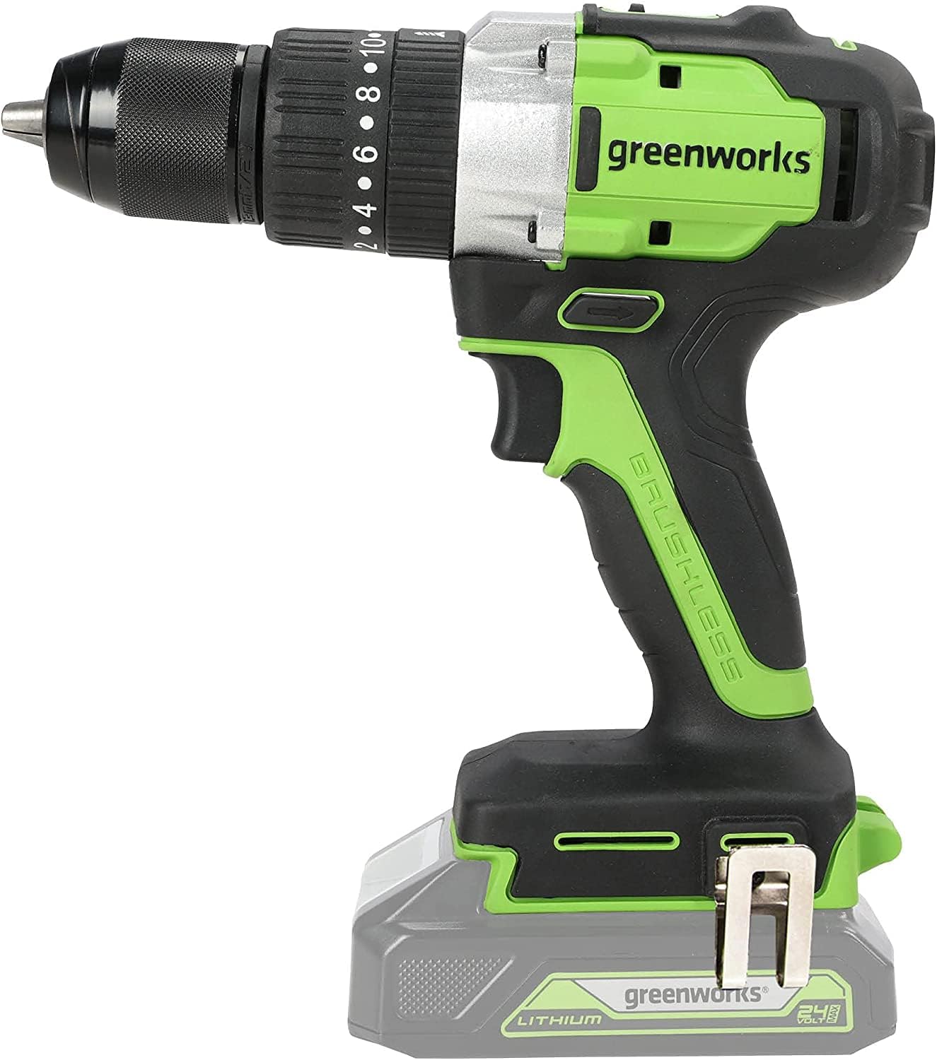 Greenworks 24V Brushless Cordless Rotary Hammer, Impact Rate 4500 IPM, SDS-Plus - Battery and Charger Sold Separately