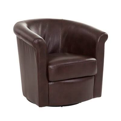 Winston Porter Pinehill Swivel Barrel Chair, Black