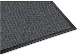 Genuine Joe Indoor/Outdoor Mat, Rubber Cleated Backing, 4 by 6-Feet, Charcoal