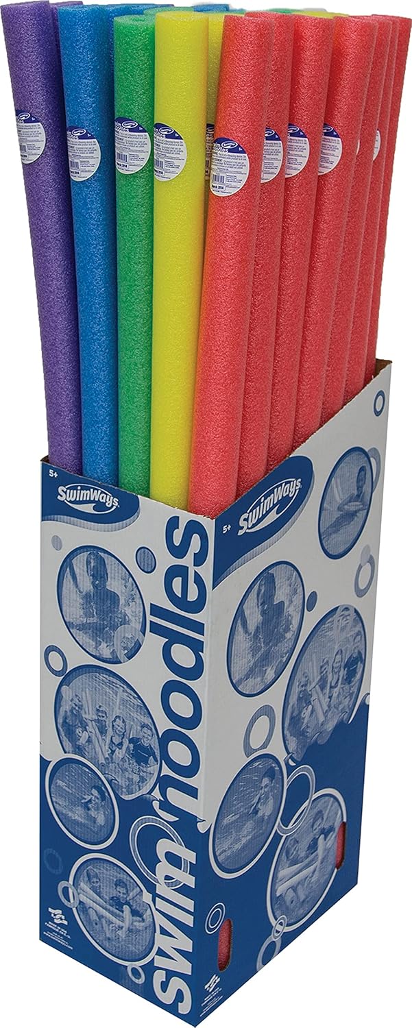 SwimWays Standard Foam Pool Swim Noodles, Multicolor (35 Pack) Pack of 2