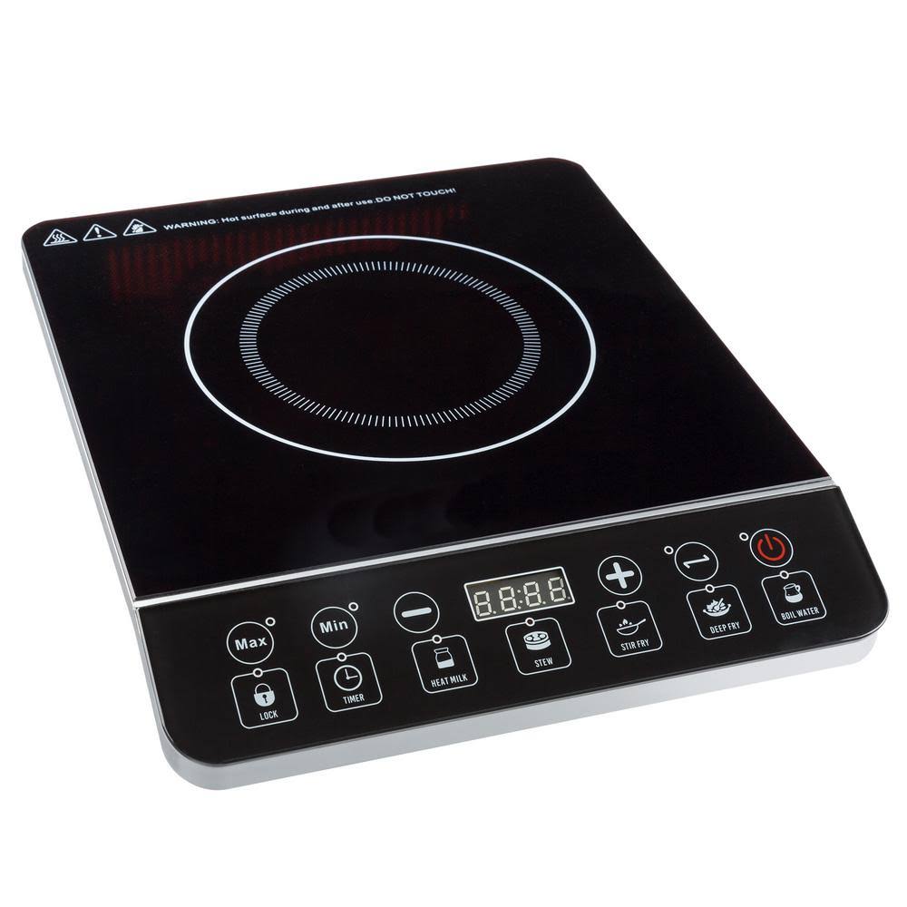 Trademark Games. Portable Induction Cooktop 1800-Watt Single Burner Electric Hot PLATE, Black