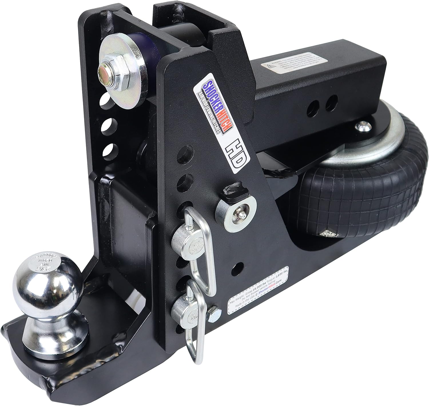 Shocker HD Max Black Air Drop Hitch 4-1/2