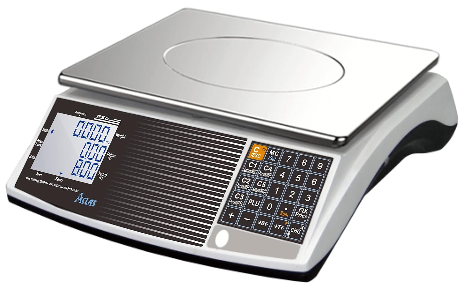 ACLAS NTEP Price Computing Scale Certified Legal for Trade 60lbs 0.02lb Digital Commercial Retail Scales