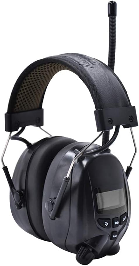 Protear Bluetooth Radio Headphones,AM FM Noise Reduction Safety Earmuffs with Rechargeable 1200mAh Lithium Battery & Built-in Mic,NRR 25dB Ear Protector For Working,Green Pack of 2