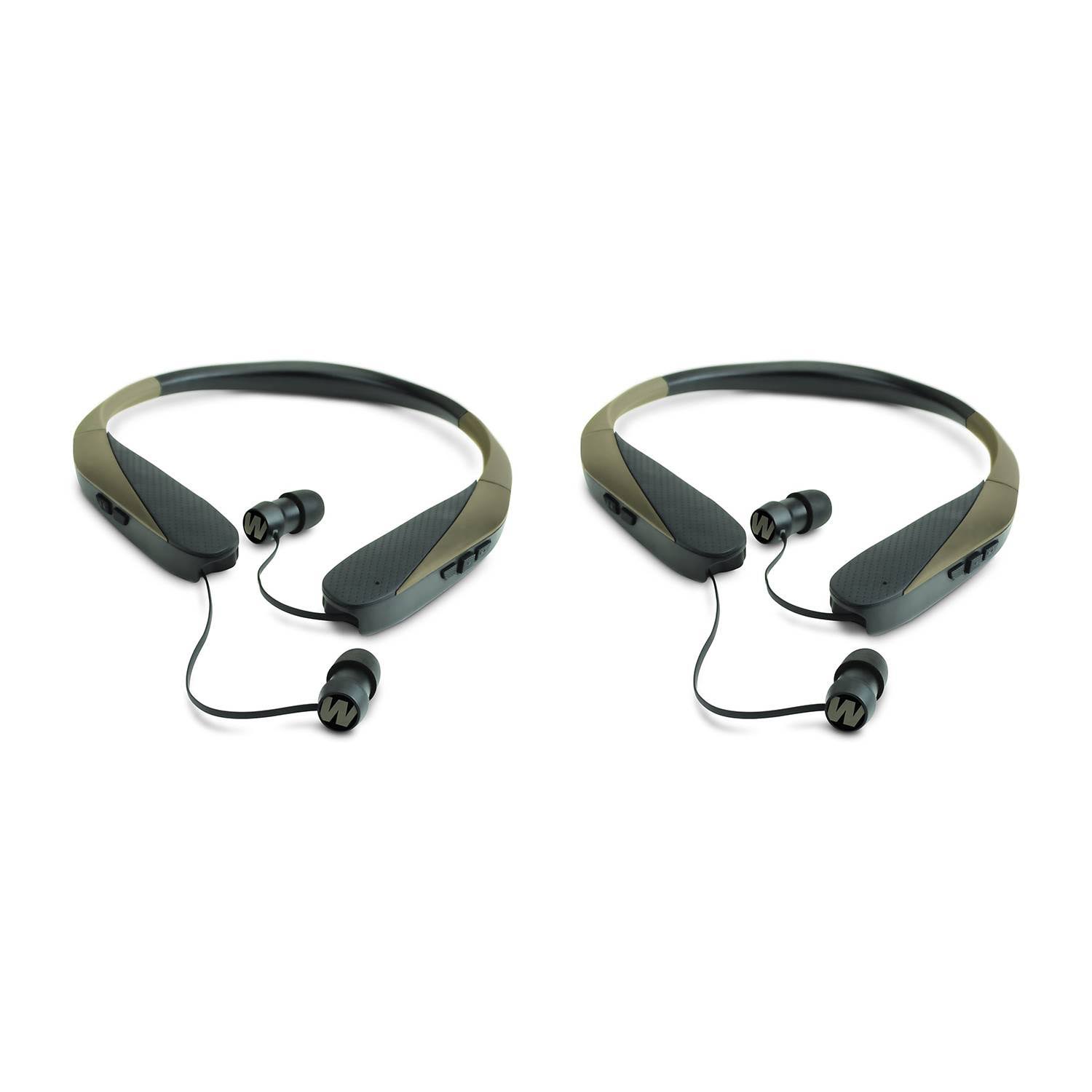 Walker&s Razor XV Bluetooth Retractable Hunting Ear Bud Muff Headset (2 Pack)