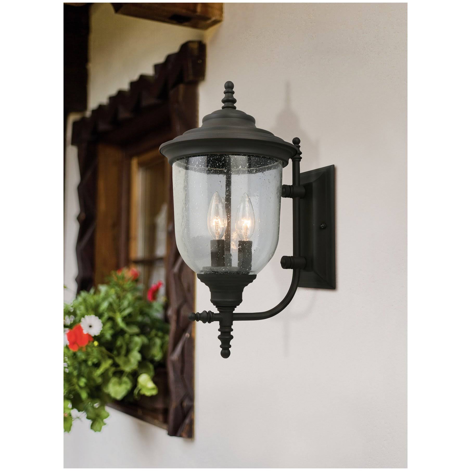 Eglo Lighting 202801A Outdoor Wall Light, Matte Black