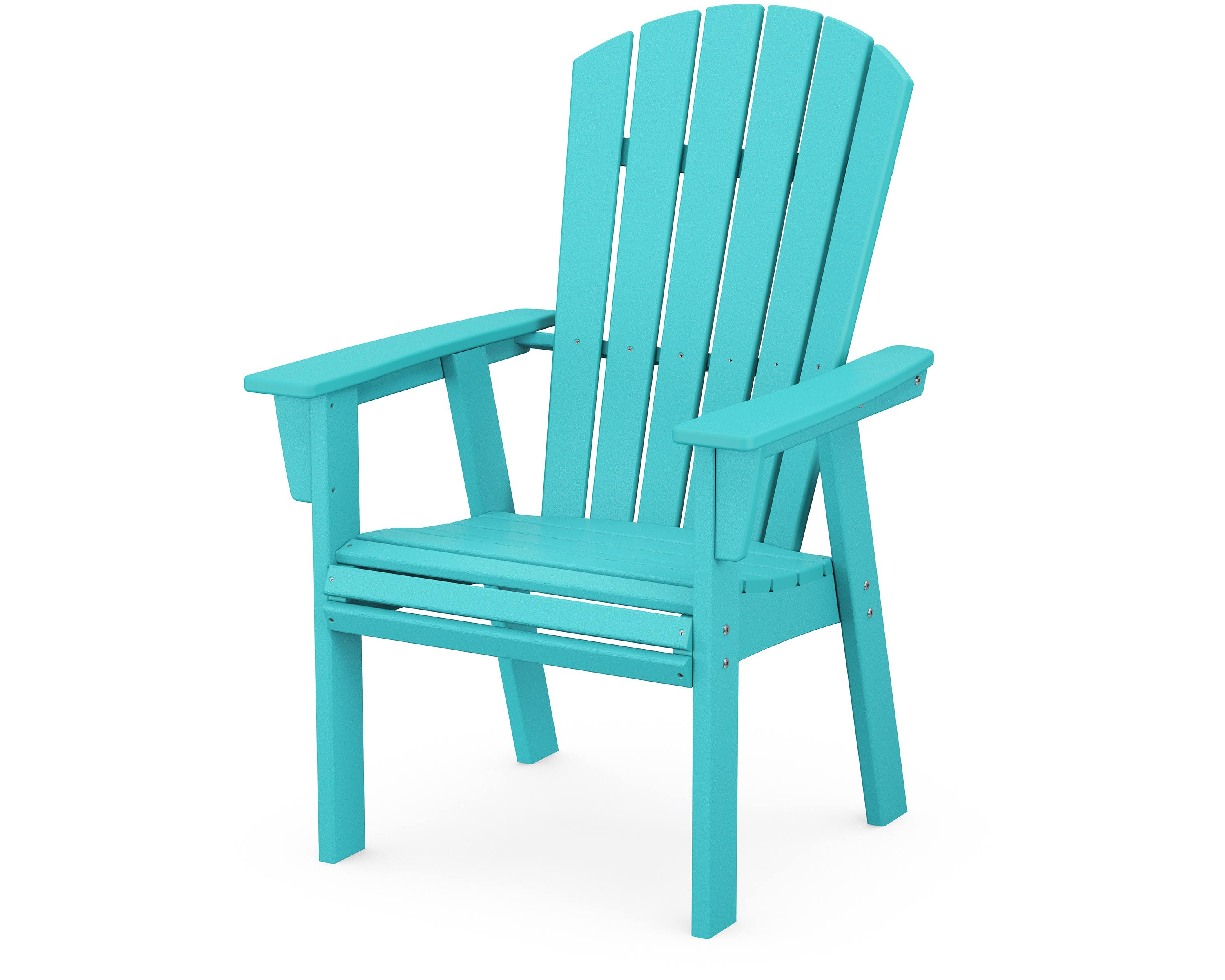 POLYWOOD Nautical Adirondack Dining Chair in Aruba