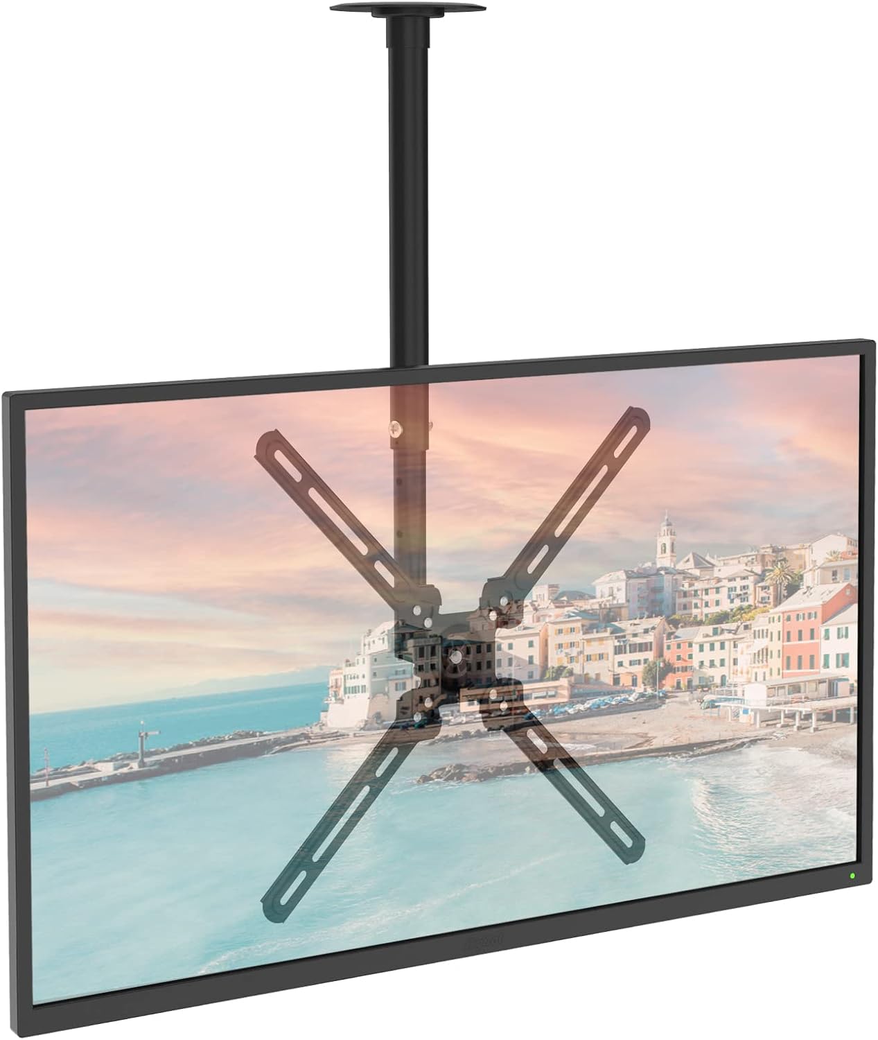 JOY worker Ceiling TV Mount, Hanging Full Motion TV Mount Bracket Fits Most 23-55 inch LCD and Plasma TVs, TV Pole Mount Holds up to 100lbs, Max VESA 400x400mm, Black Pack of 2