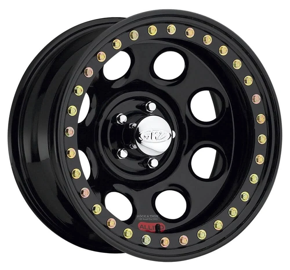 Raceline RT8178012 - RT81 Rock 8 Series 17x22 Gloss Black Wheel with Steel Beadlocks