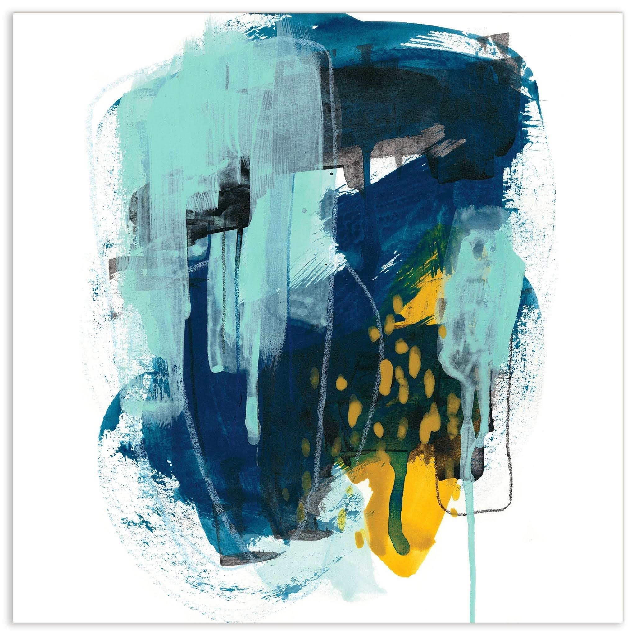 Empire Art Direct TMP-129371-3838 38 x 38 in. Intuitive Motion I Abstract Colorful Frameless Tempered Glass Panel Contemporary W