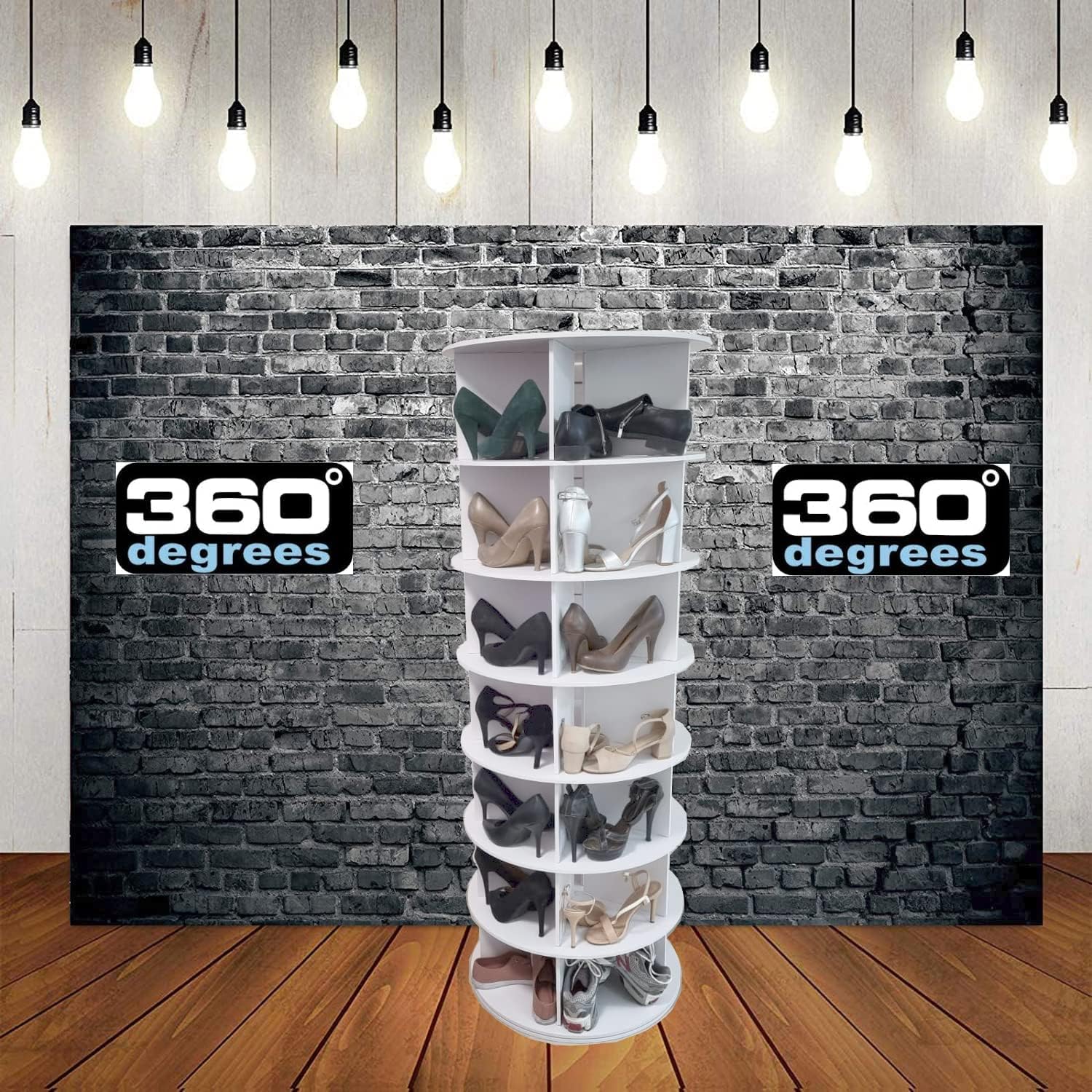 Shoe rack rotating 360, lazy susan, revolving shoe stand, shoe rack , 7-tier holds over 35 Pairs of shoes, shoe shelves. gift for her .weinstein storage