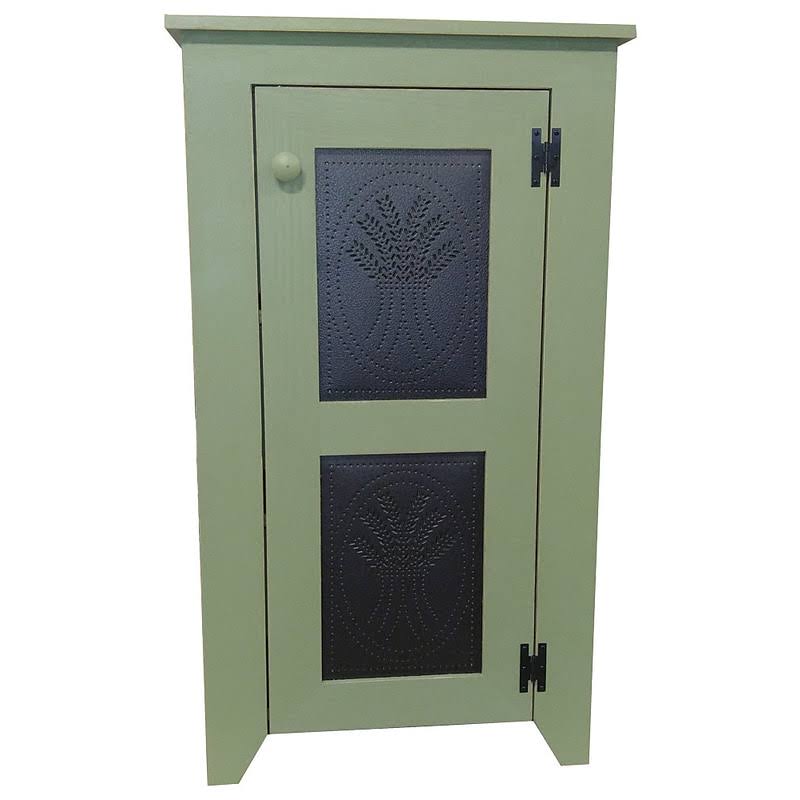 August Grove Punched Tin Accent Cabinet; Old Cream